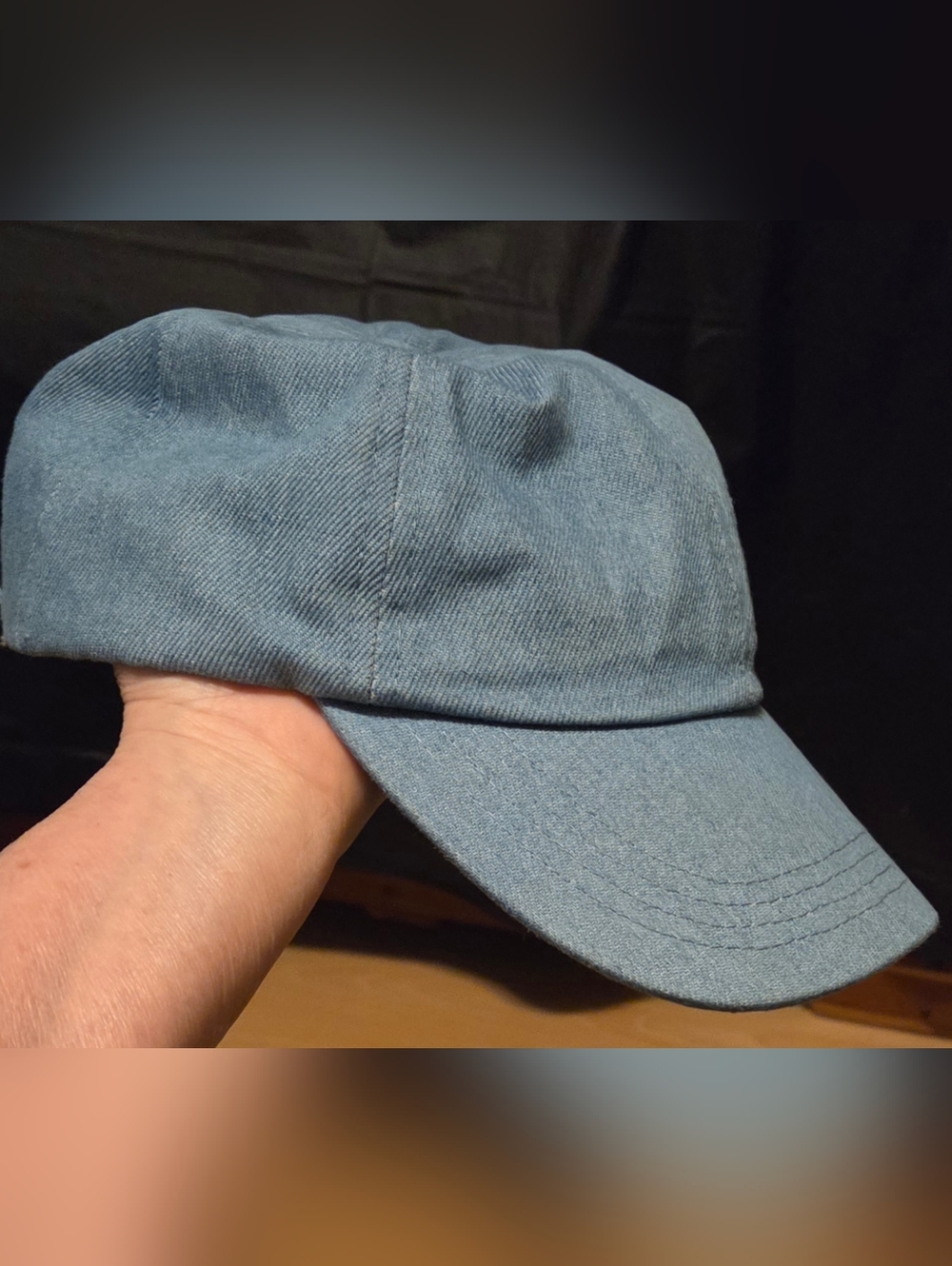 Jenni Washed Baseball Hat In Denim Blue